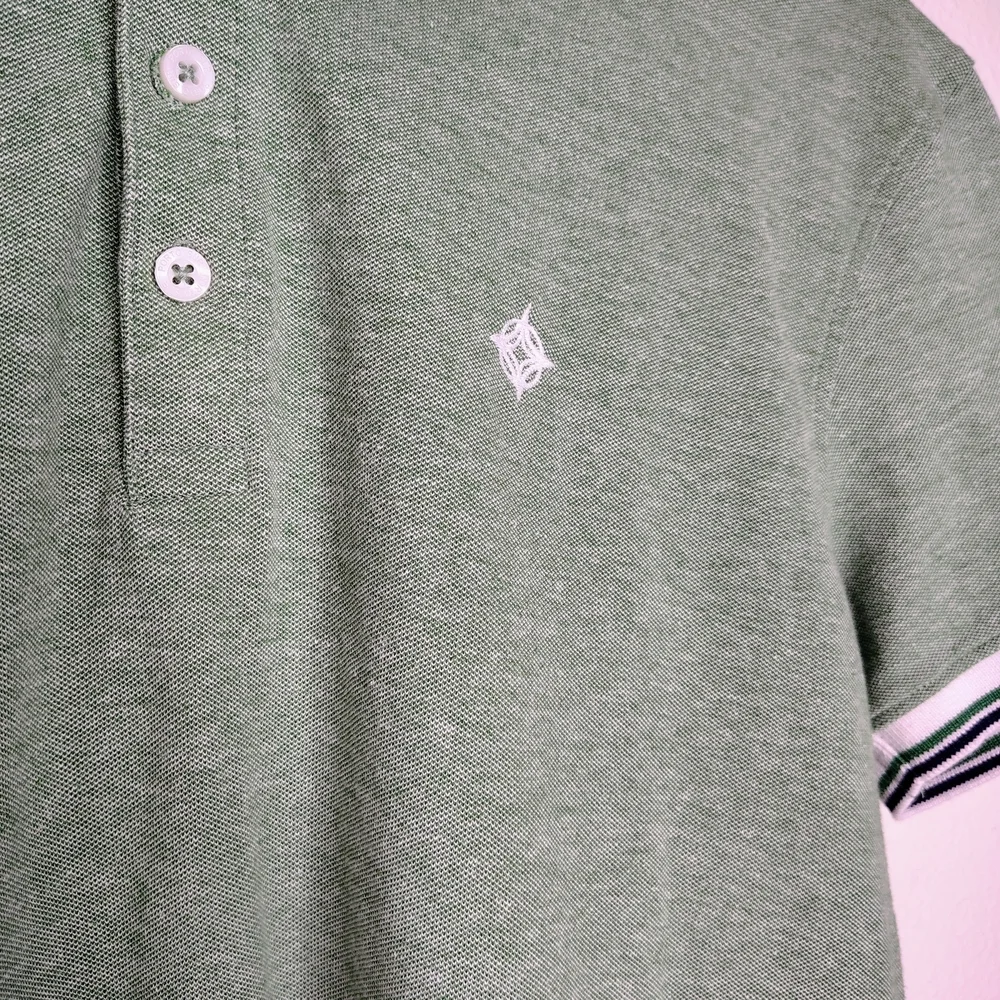 Porto Sur Mens Collared Classic Green Polo Shirt Sz M Cotton Blend - Picture 4 of 10